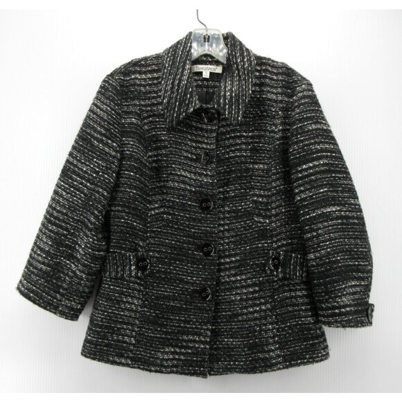 TravelSmith Jackets & Blazers - Travel Smith Jacket 10 Tweed Blazer Button Down Textured Boucle Lined